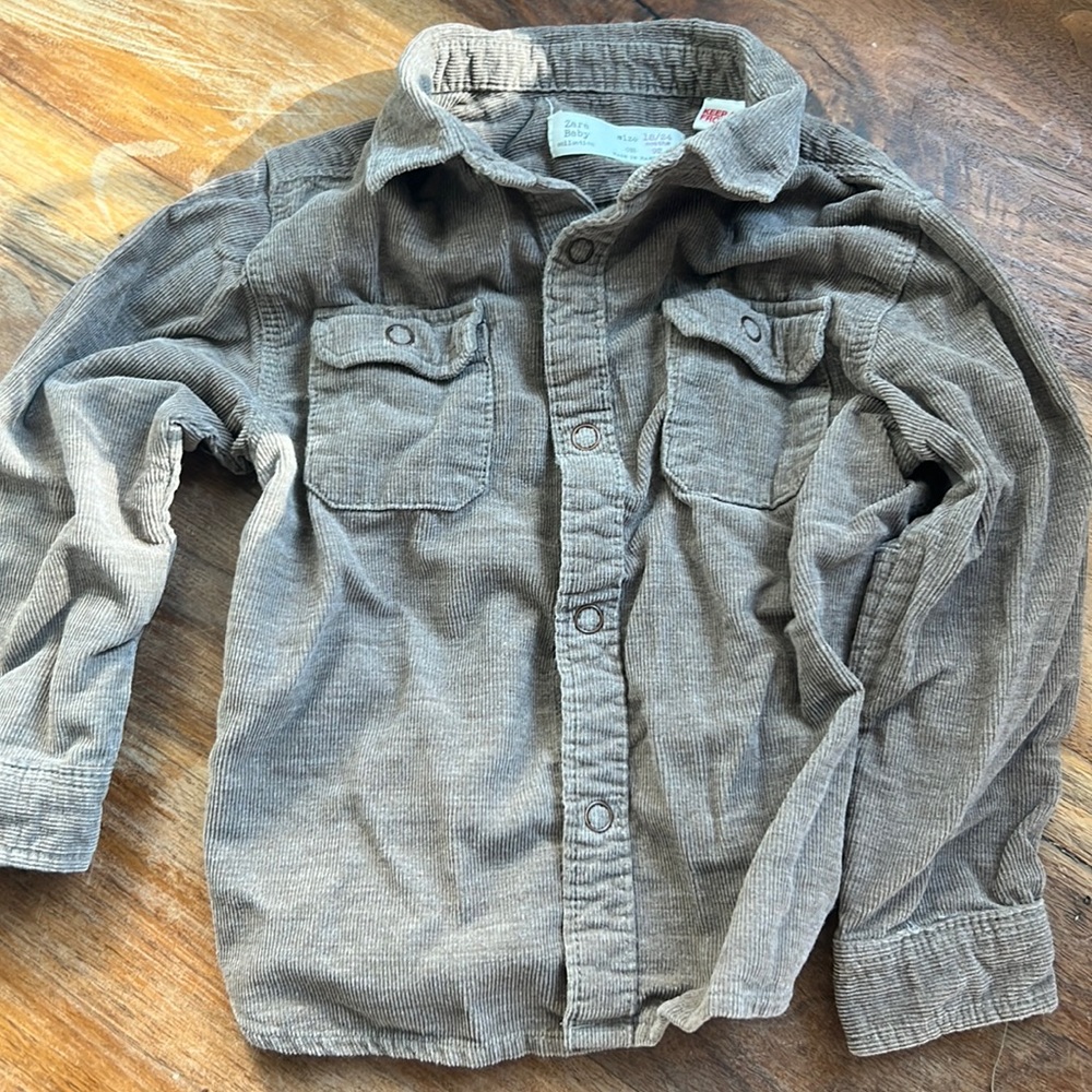 Zara Baby Shacket-Brown Corduroy